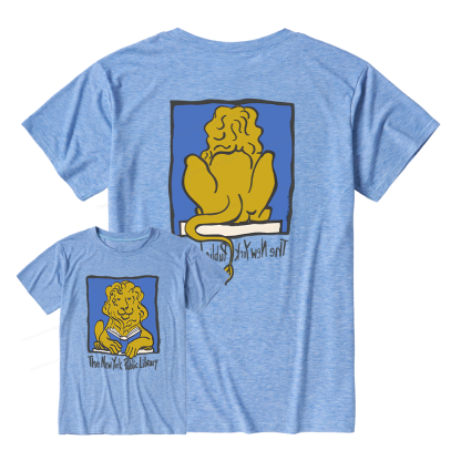 Vintage New York Library 11362 Bookish Unisex Heather T-Shirt