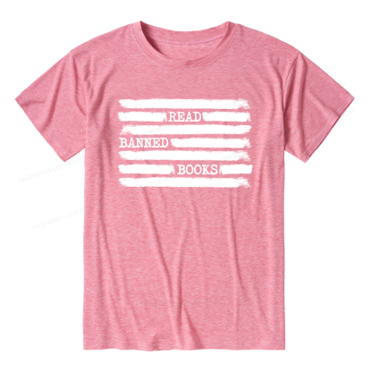 Pagewings Soft Read Banned Books 11421 Bookish Unisex Heather T-Shirt