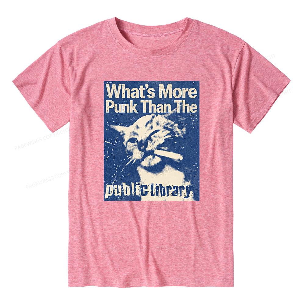 Pagewings Soft What's More Punk Than The Public Library 15772 Bookish Unisex Heather T-Shirt