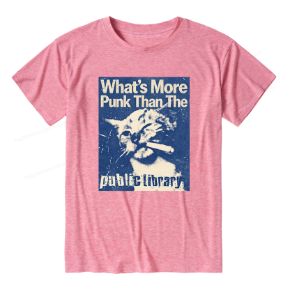 Pagewings Soft What's More Punk Than The Public Library 15772 Bookish Unisex Heather T-Shirt