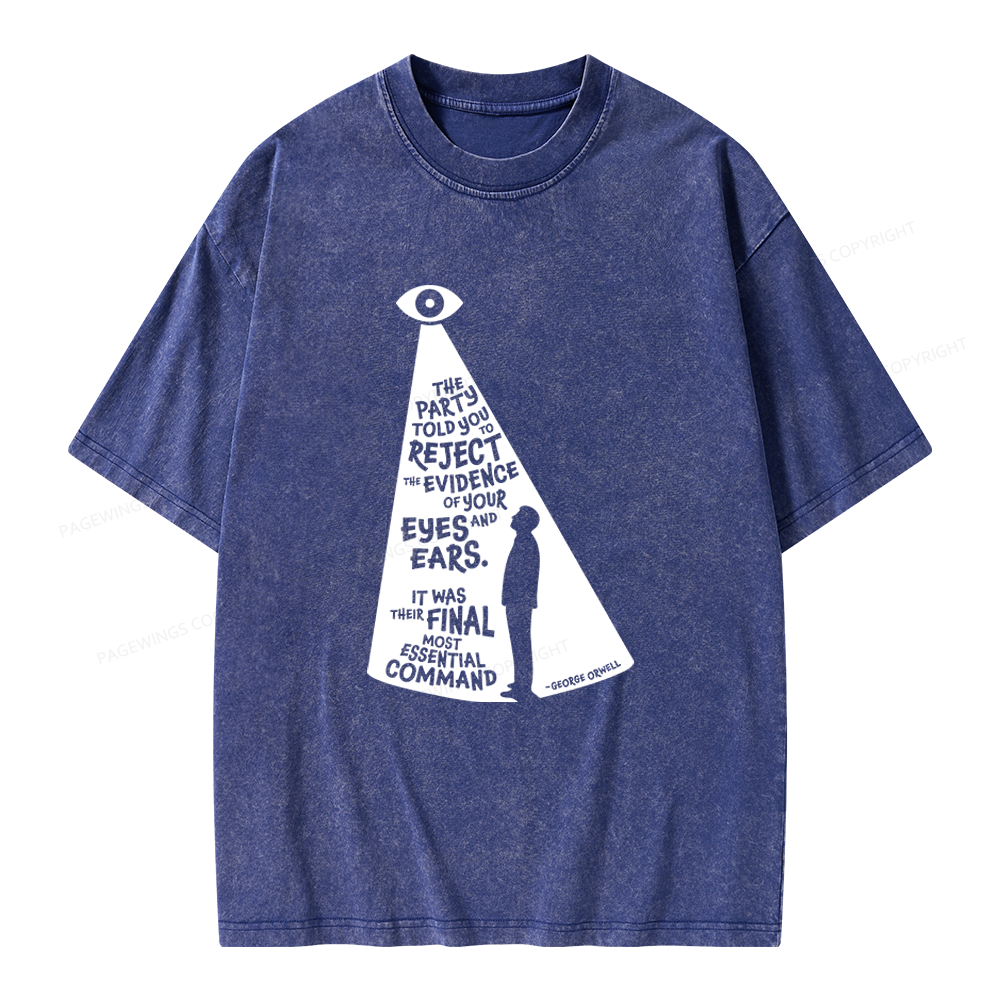 Pagewings Dystopia Quote Unisex Washed T-shirt