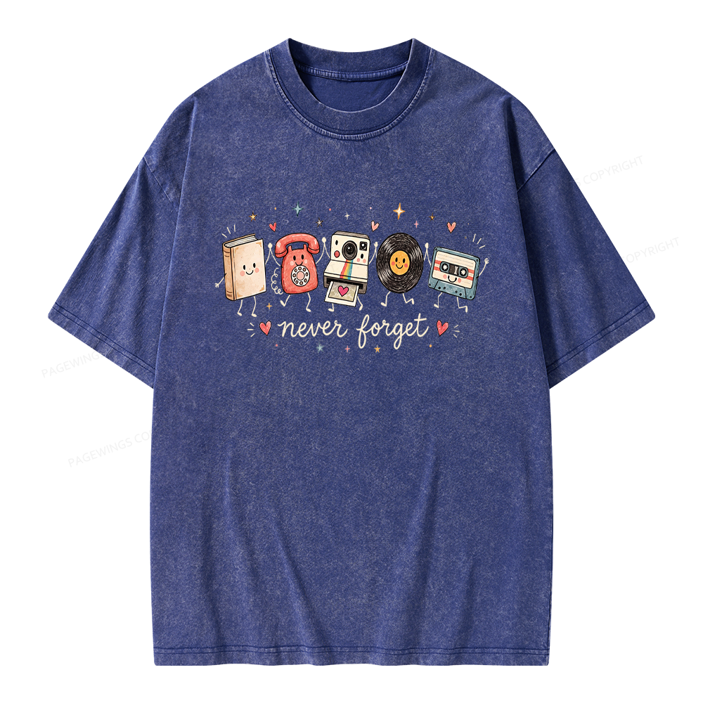 Pagewing Never Forget Unisex Washed T-shirt