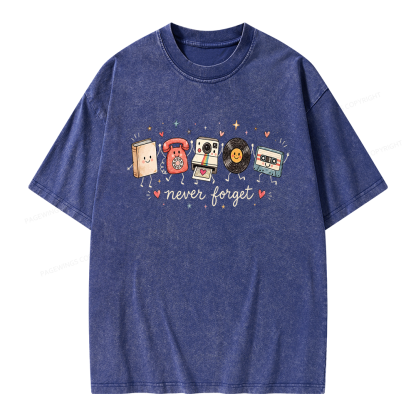 Pagewing Never Forget Unisex Washed T-shirt