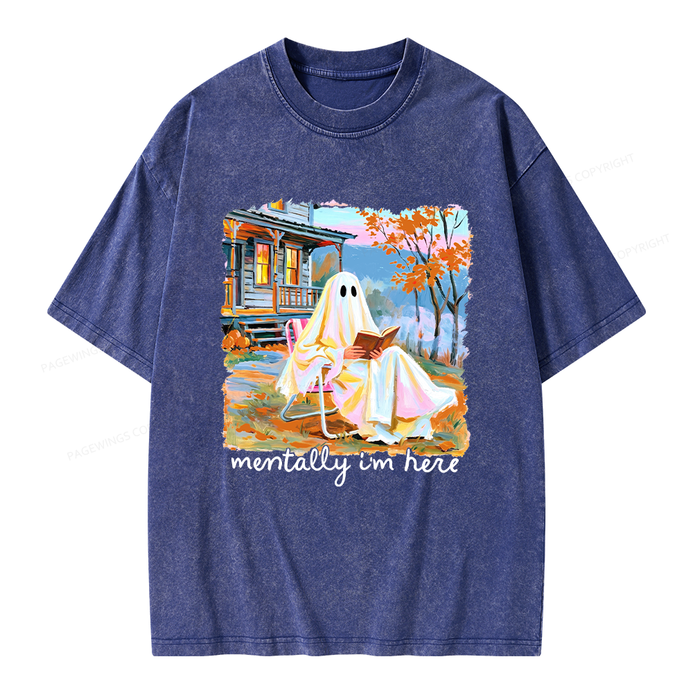 Pagewing Summerween Ghost Unisex Washed T-shirt