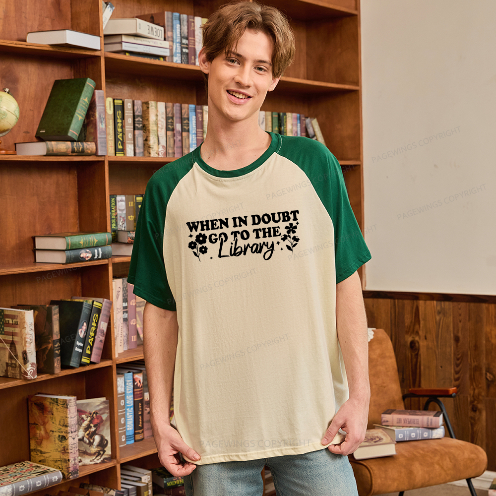 Pagewings Book Lover 10734 Bookish Raglan T-shirt