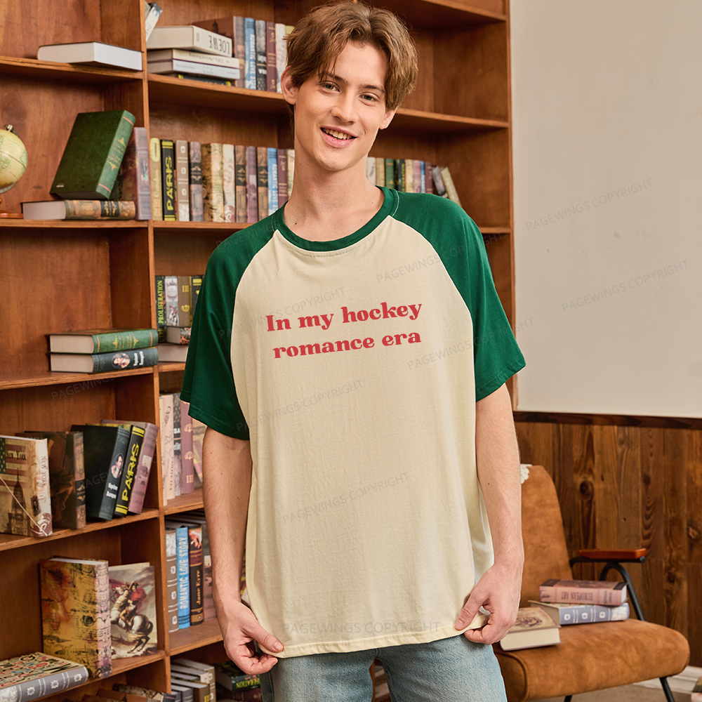 Pagewings Hockey Romance 15930 Bookish Raglan T-shirt