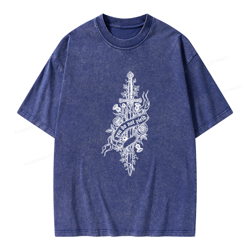 Pagewing Reading Fantasy Bookish Unisex Washed T-shirt