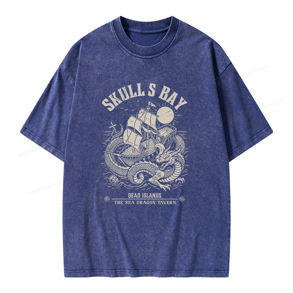 Pagewing Reading Fantasy Bookish Unisex Washed T-shirt