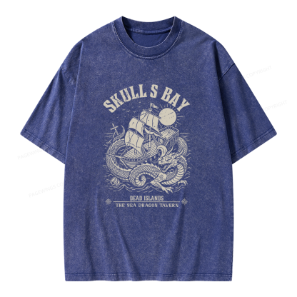 Pagewing Reading Fantasy Bookish Unisex Washed T-shirt