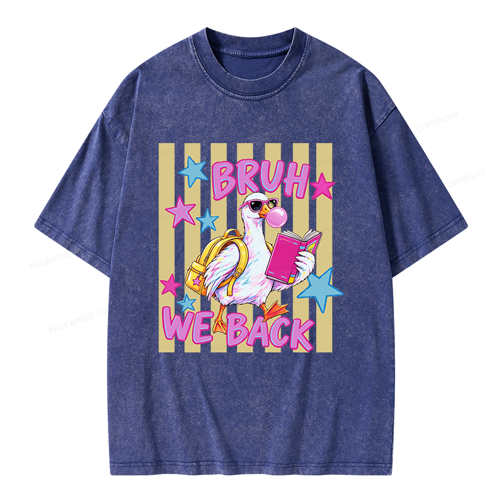 Pagewing Back To School Goose Unisex Washed T-shirt