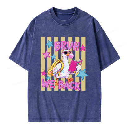 Pagewing Back To School Goose Unisex Washed T-shirt