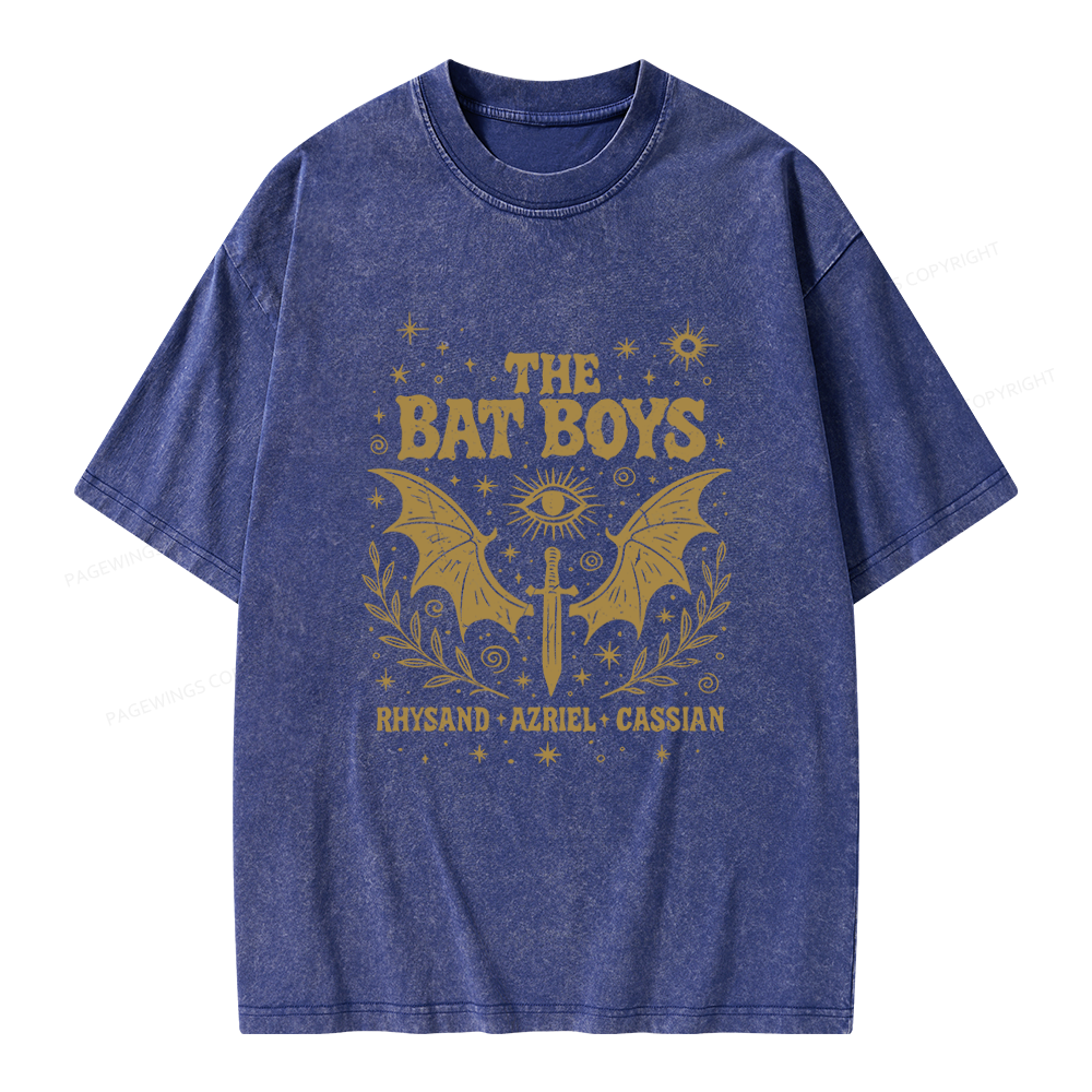 Pagewing Reading Fantasy Bookish Unisex Washed T-shirt