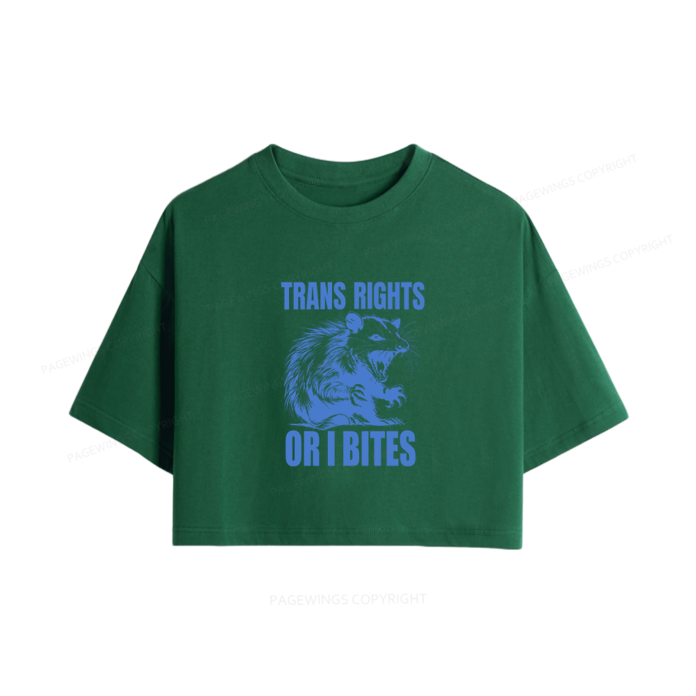 Pagewings Trans Rights15860 Book Women Crop Tops