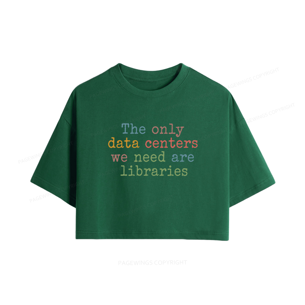 Pagewings We Need Are Libraries Women Crop Tops