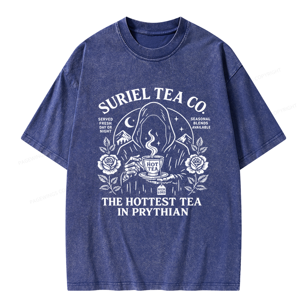 Pagewing Reading Fantasy Bookish Unisex Washed T-shirt