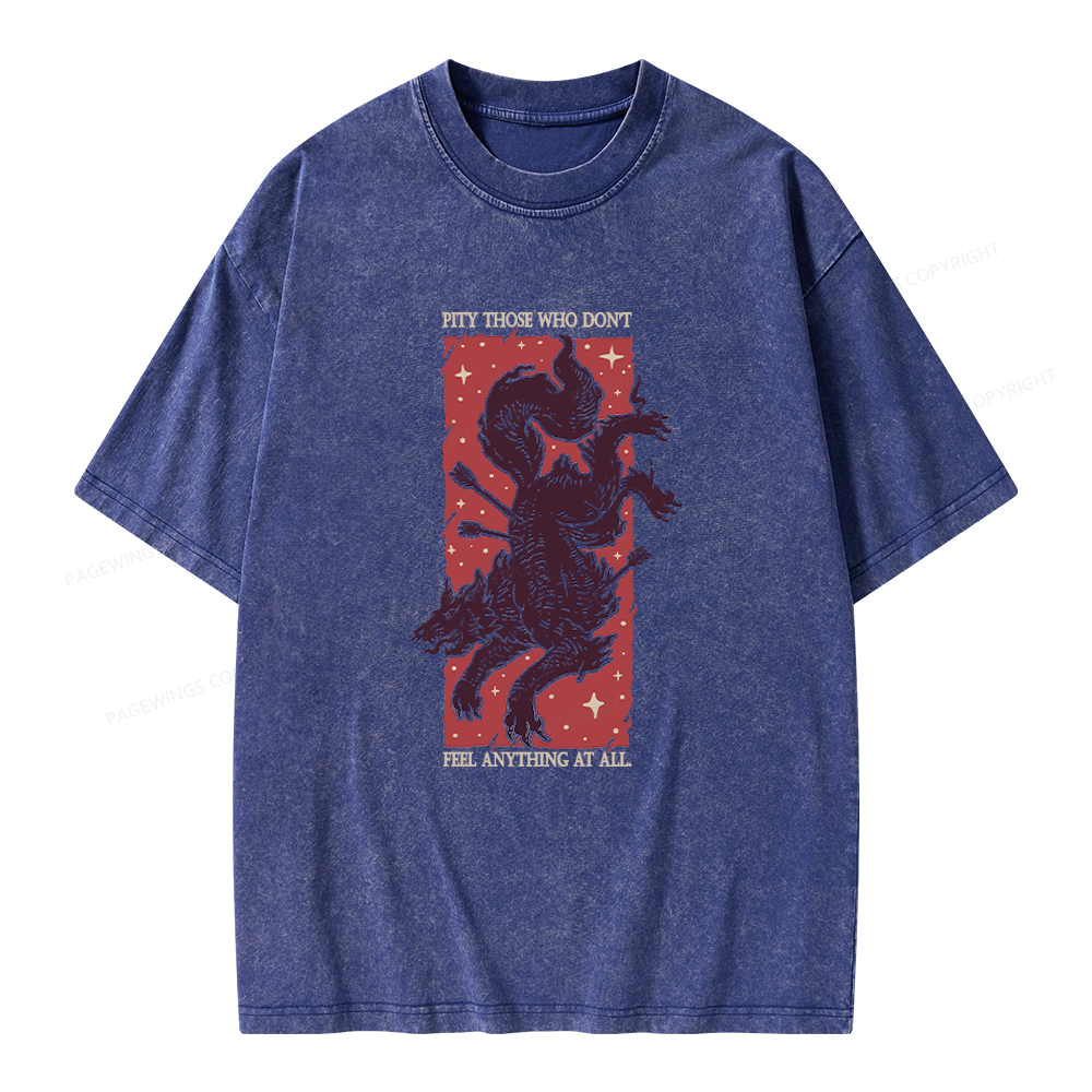 Pagewing Reading Fantasy Bookish Unisex Washed T-shirt