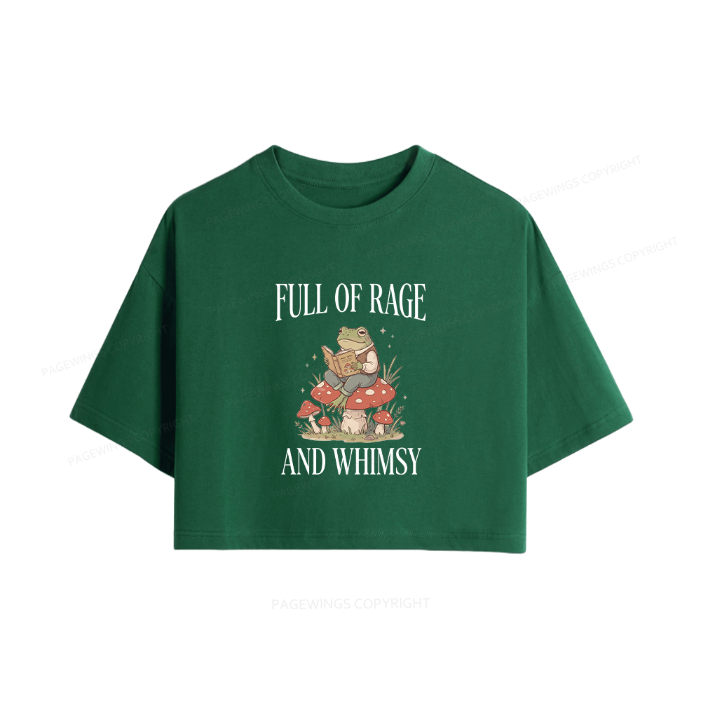 Pagewing Full of Rage and Whimsy Book Women Crop Tops