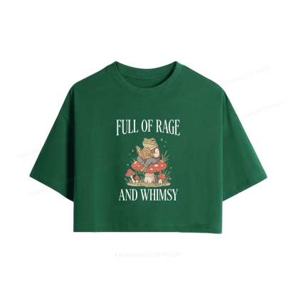 Pagewing Full of Rage and Whimsy Book Women Crop Tops