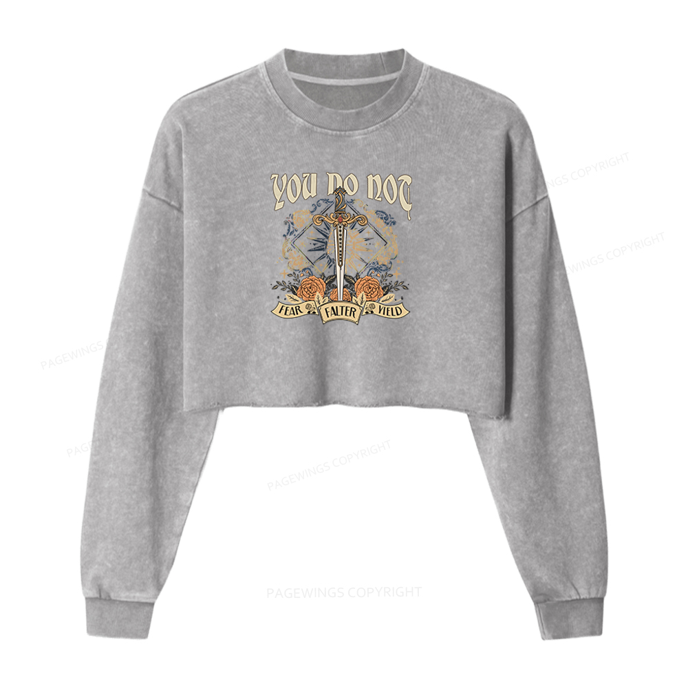Pagewings You Do Not Yield Washed Crop Sweatshirt