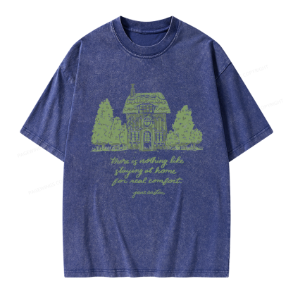 Pagewings Nothing Like Staying At Home Unisex Washed T-shirt