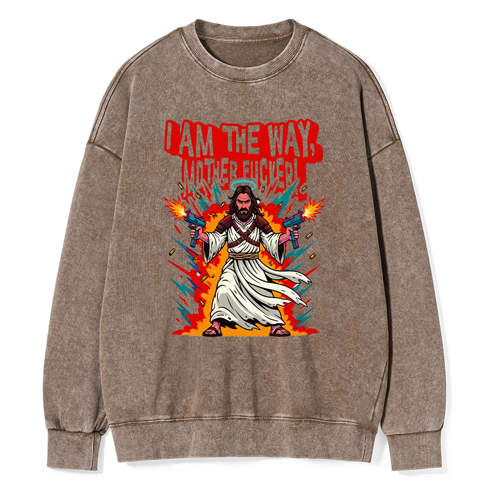 Pagewings I Am The Way Unisex Washed Sweatshirt