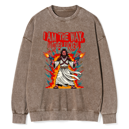 Pagewings I Am The Way Unisex Washed Sweatshirt