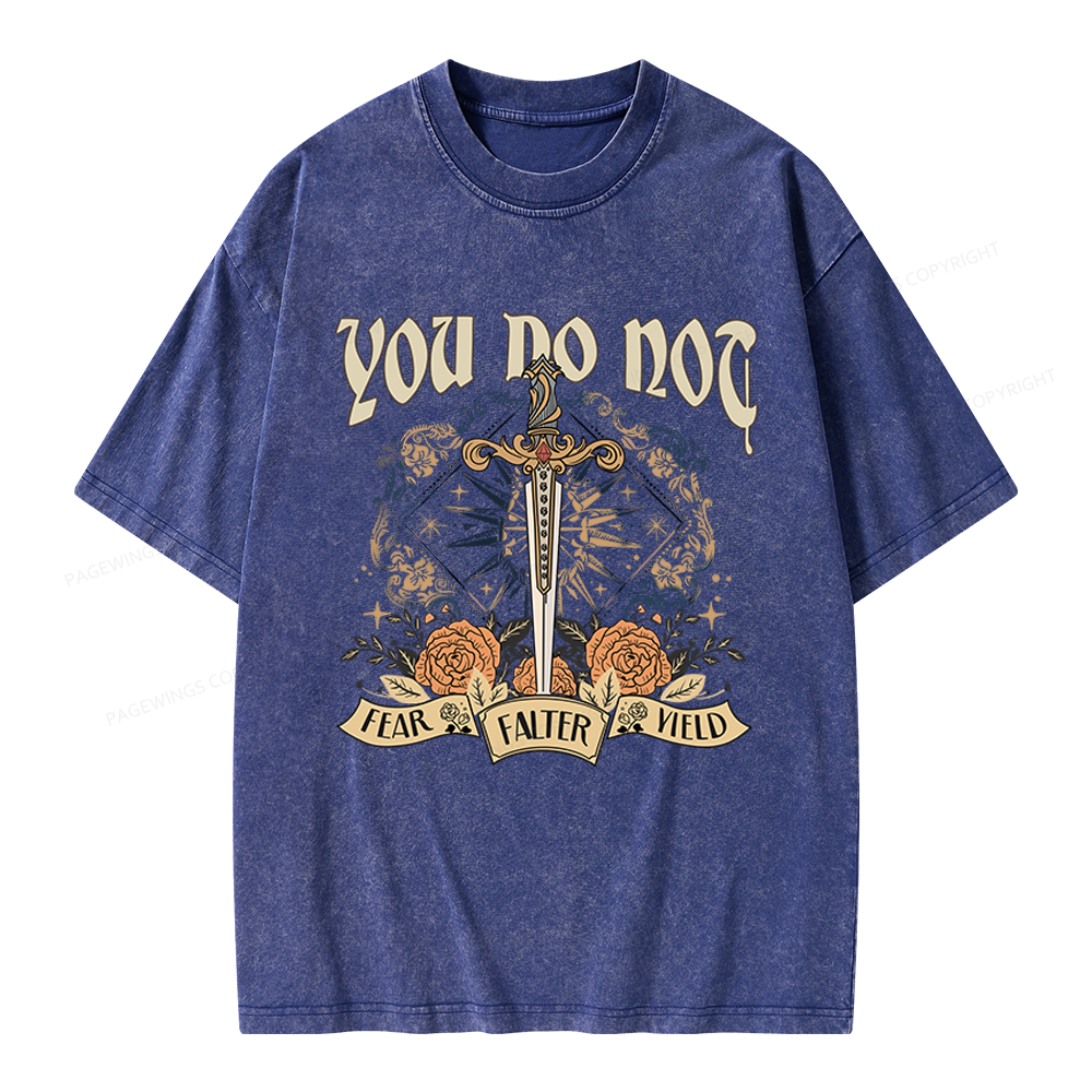 Pagewings You Do Not Yield Unisex Washed T-shirt