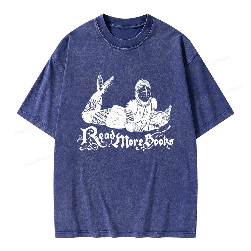 Pagewings Read More Books Unisex Washed T-shirt