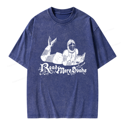Pagewings Read More Books Unisex Washed T-shirt