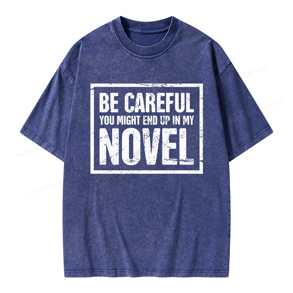 Pagewings Funny Novelist Writer Unisex Washed T-shirt