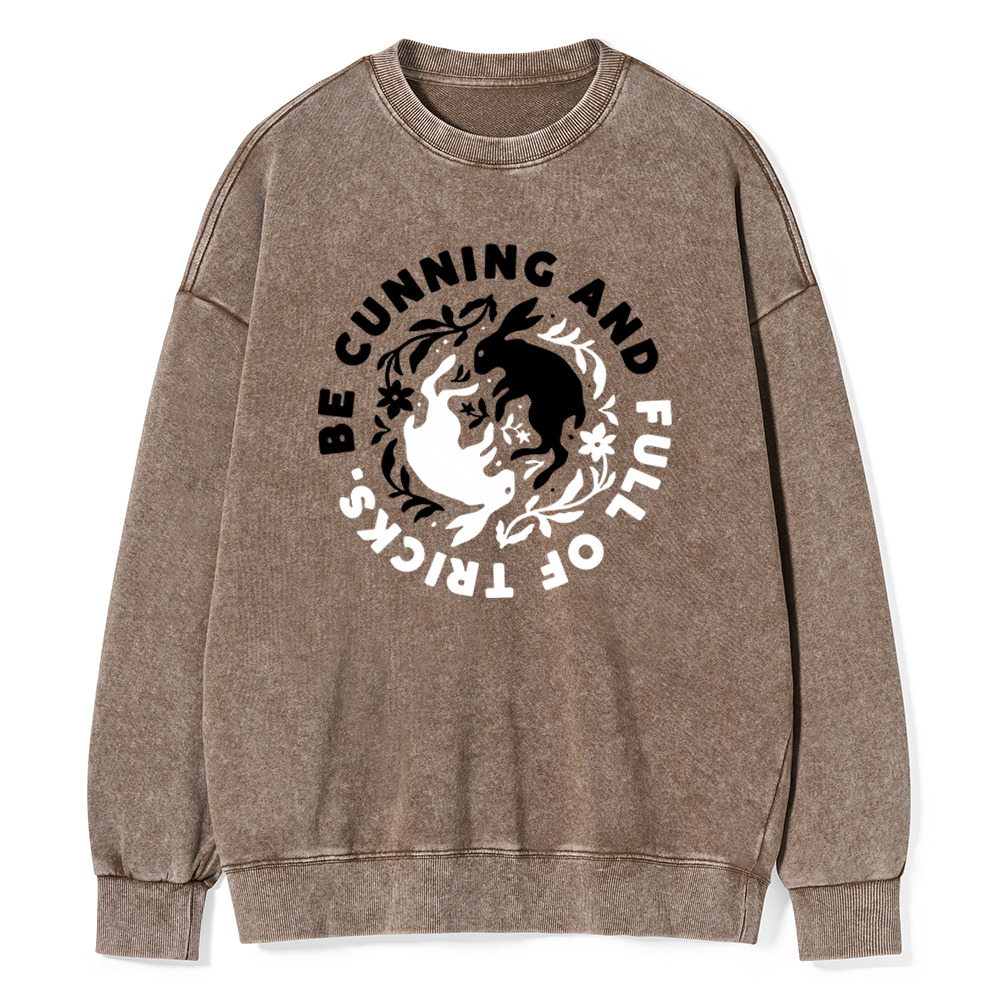 Pagewings Be Cunning And Full Of Tricks Unisex Washed Sweatshirt