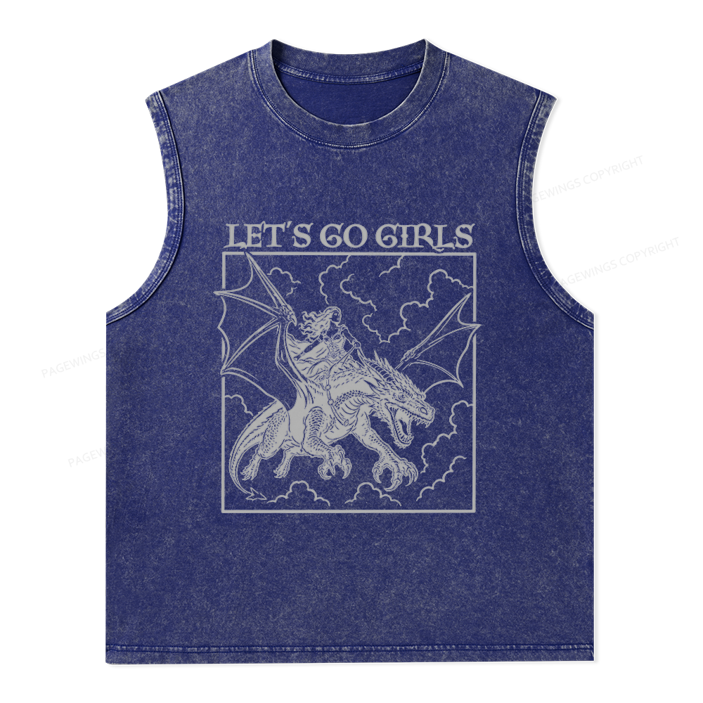 Pagewing Let's Go Girls16145 Bookish Unisex Washed Tank Top