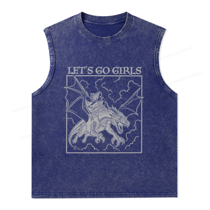 Pagewing Let's Go Girls16145 Bookish Unisex Washed Tank Top