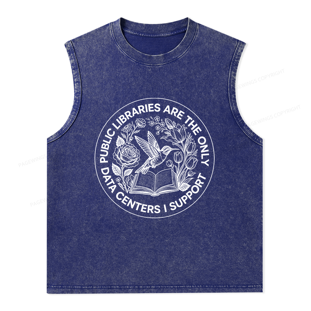 Pagewing Public Libraries16091 Bookish Unisex Washed Tank Top