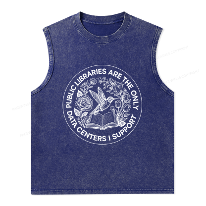 Pagewing Public Libraries16091 Bookish Unisex Washed Tank Top