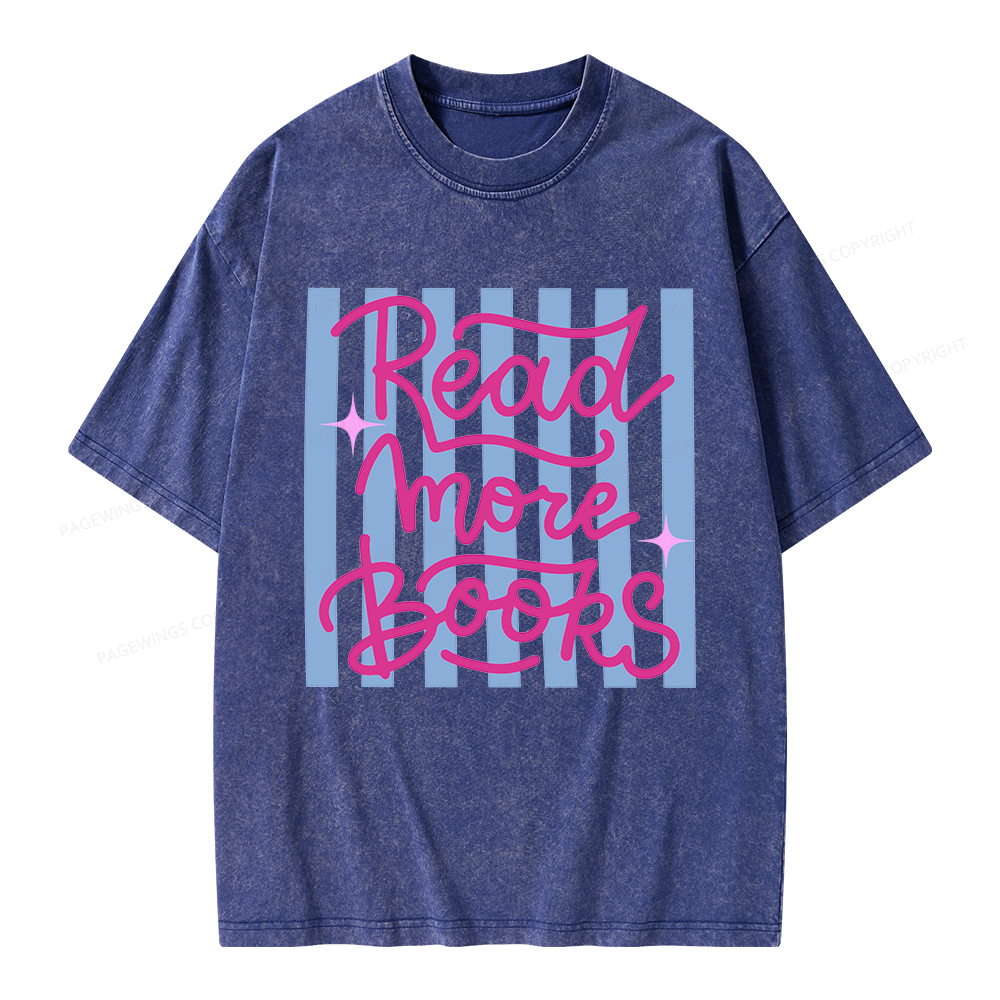 Pagewing Read More Books Unisex Washed T-shirt