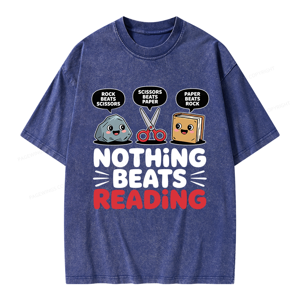 Pagewing Reading Teacher Unisex Washed T-shirt