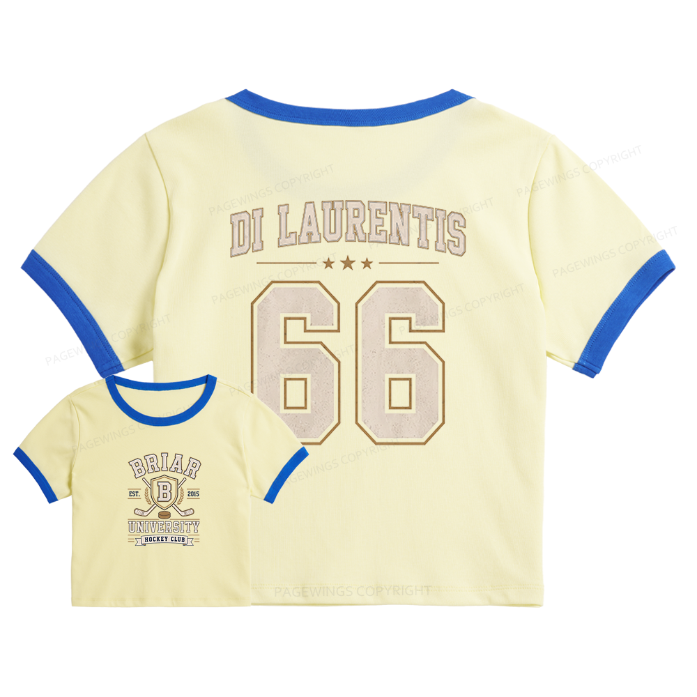 Pagewings Hockey Romance 15710 Bookish Baby Tee Cropped Ringer T-Shirt