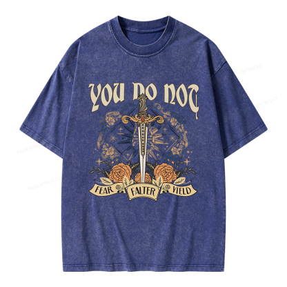 Pagewings You Do Not Yield Unisex Washed T-shirt