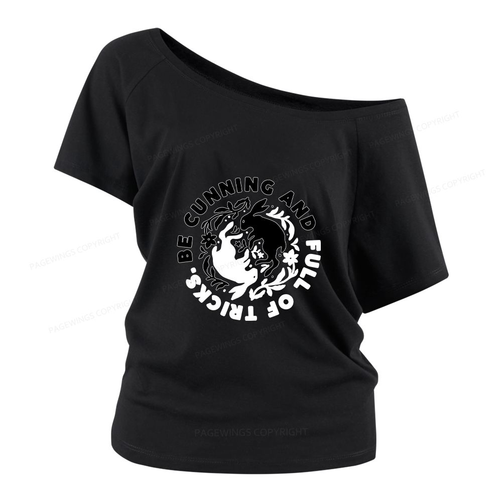 Pagewings Be Cunning And Full Of Tricks Women Off Shoulder T-shirts
