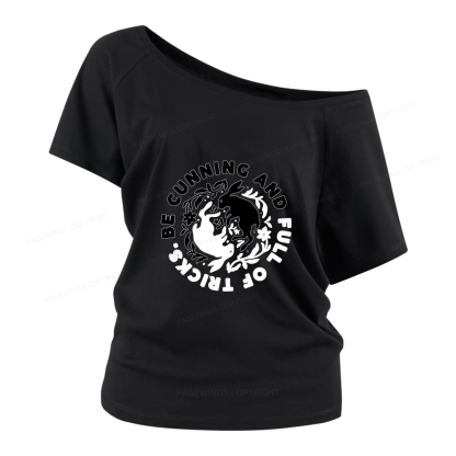 Pagewings Be Cunning And Full Of Tricks Women Off Shoulder T-shirts
