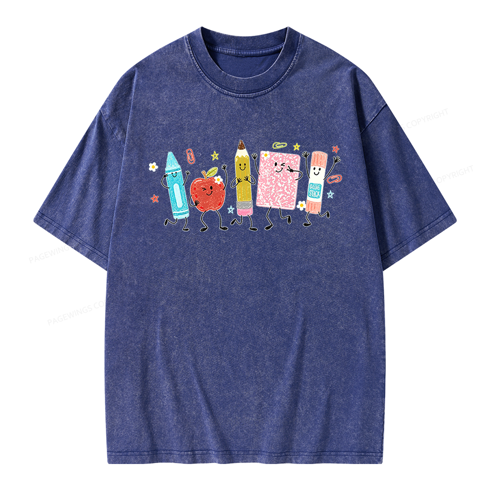 Pagewing Back To School Unisex Washed T-shirt