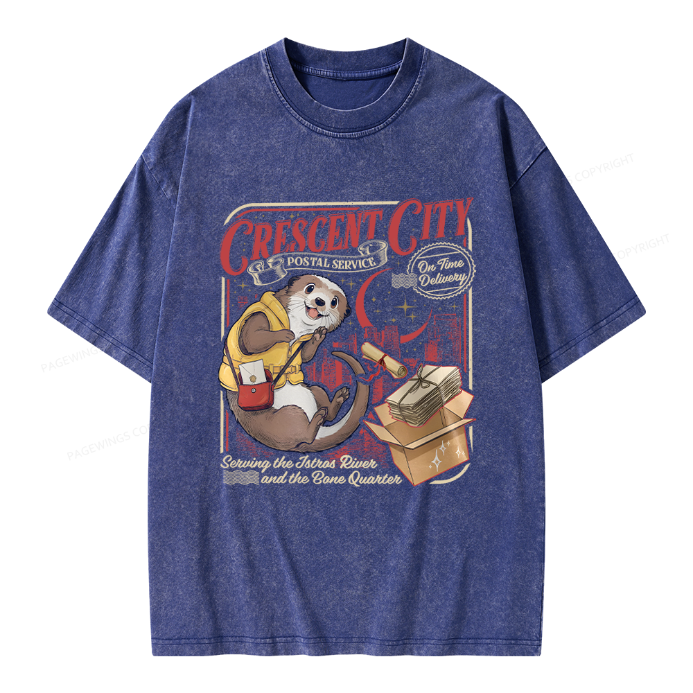 Pagewing Fantasy Book Lover Unisex Washed T-shirt