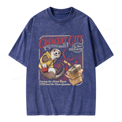 Pagewing Fantasy Book Lover Unisex Washed T-shirt