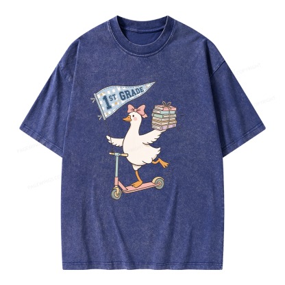 Pagewing Personalized Back to School Unisex Washed T-shirt