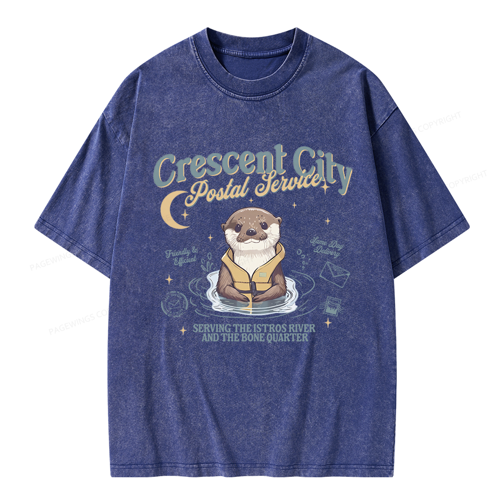 Pagewing Reading Fantasy Bookish Unisex Washed T-shirt