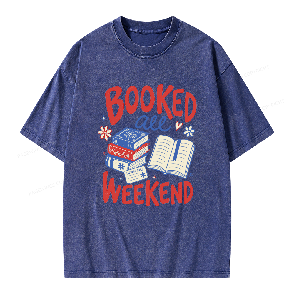 Pagewings Booked All Weekend Unisex Washed T-shirt