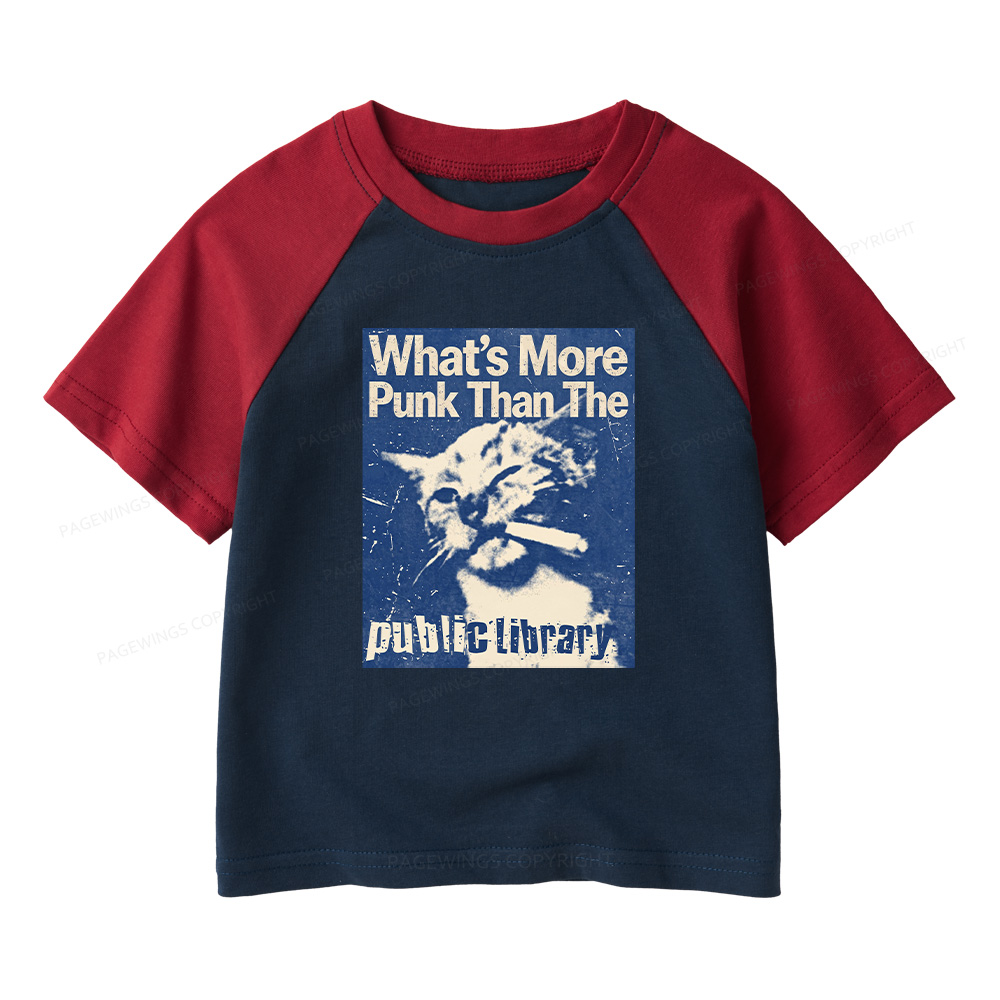 Pagewings What's More Punk Than The Public Library Kids Raglan T-shirt 