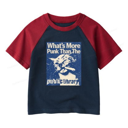 Pagewings What's More Punk Than The Public Library Kids Raglan T-shirt 