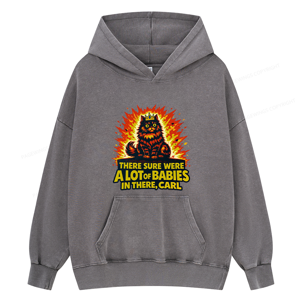 Pagewings A Lot Of Babies In There15452 Book Unisex Washed Hoodie